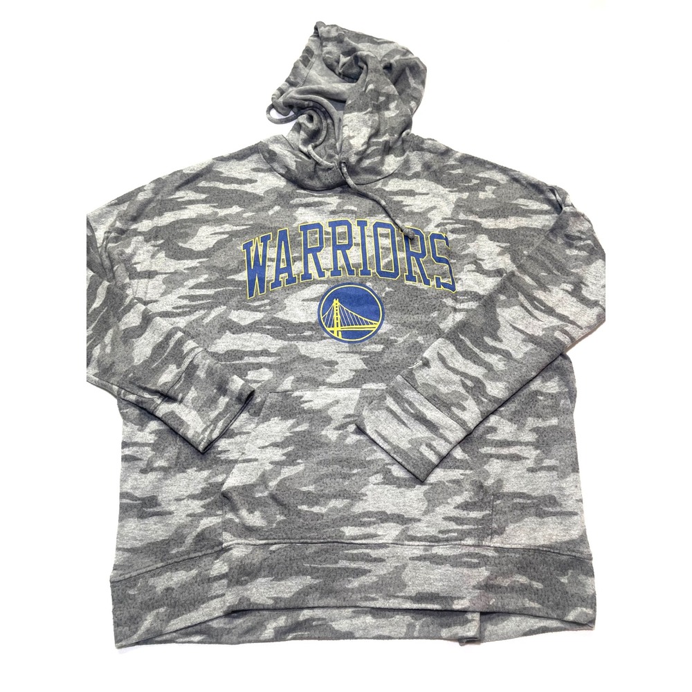 Tailgate NBA Golden State Warriors Camo Hoodie Mens Medium Gray Basketball 0406